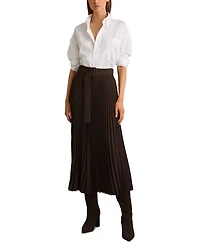 Ava Pleated Midi Skirt