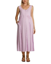 Nom Maternity Ribbed Henley Dress