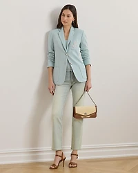 Mid Rise Straight Ankle Jeans
