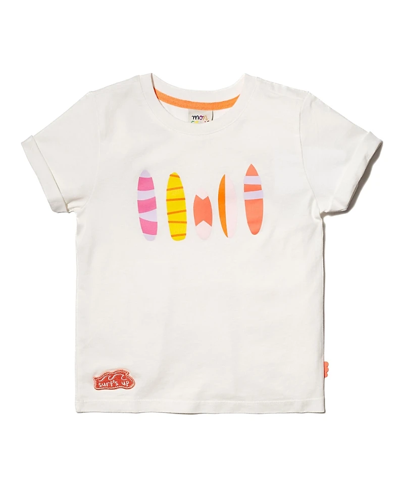 Mon Coeur Unisex Recycled Cotton Surfboard T-Shirt - Little, Big Kid