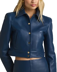 Cropped Leather Jacket
