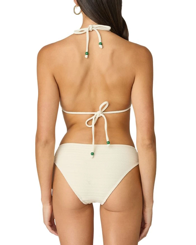Textured Triangle Bikini Top