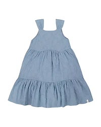 Deux par Deux Girls' Multi-Tiered Eyelet Dress - Little Kid