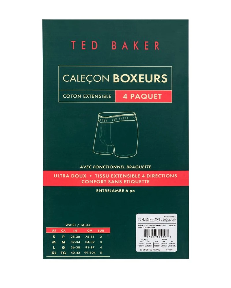 Stretch Boxer Briefs, Pack of 4