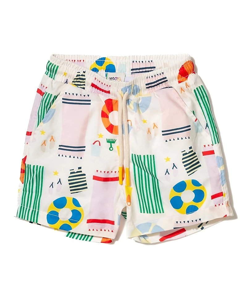 Mon Coeur Boys' Upf 50+ Recycled Fishing Net Swim Trunk - Baby