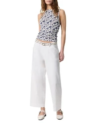 Luca Printed Shirred Top