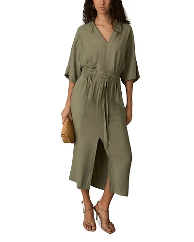 Cecelia Shirred Waist Midi Dress