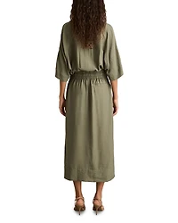 Petites Cecelia Shirred Waist Midi Dress