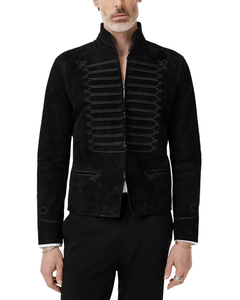 Slim Fit Band Jacket with Trim Tapes