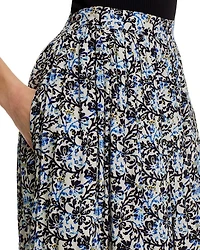 Blue Vine Midi Skirt