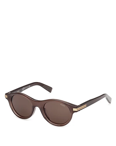 Zenga Round Sunglasses, 48mm