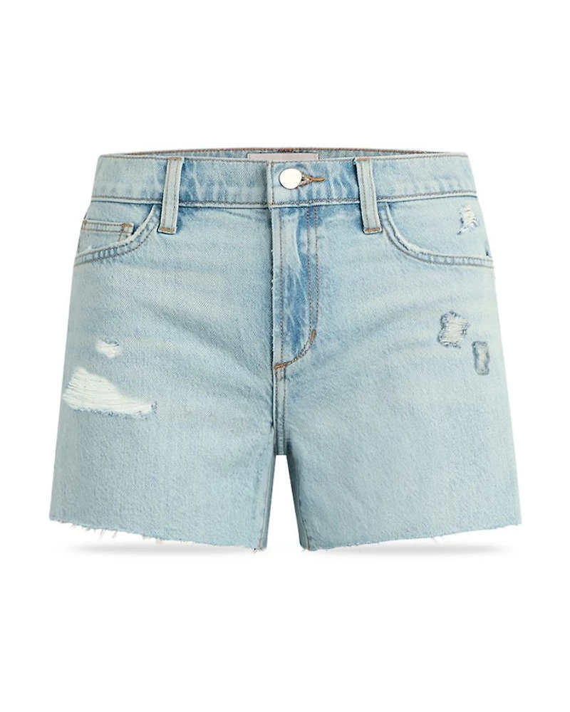 The Ozzie Side Slit Denim Shorts Down Play