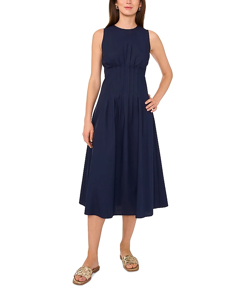 1.state Pin Tuck Midi Dress