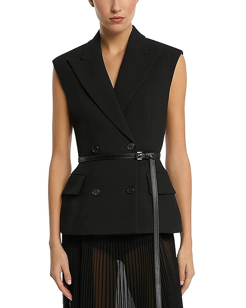 Michael Kors Collection Crepe Sculpt Sleeveless Top