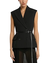 Michael Kors Collection Crepe Sculpt Sleeveless Top