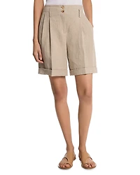 Michael Kors Collection Linen Cuffed Shorts