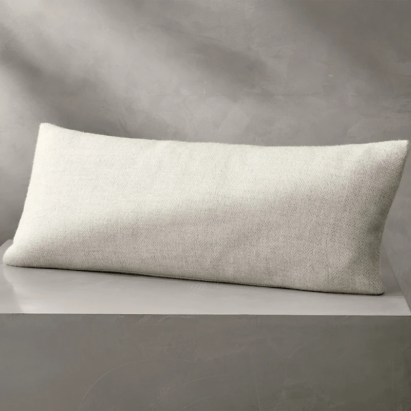 Boll & Branch Reserve Alpaca Pincheck Decorative Lumbar Pillow