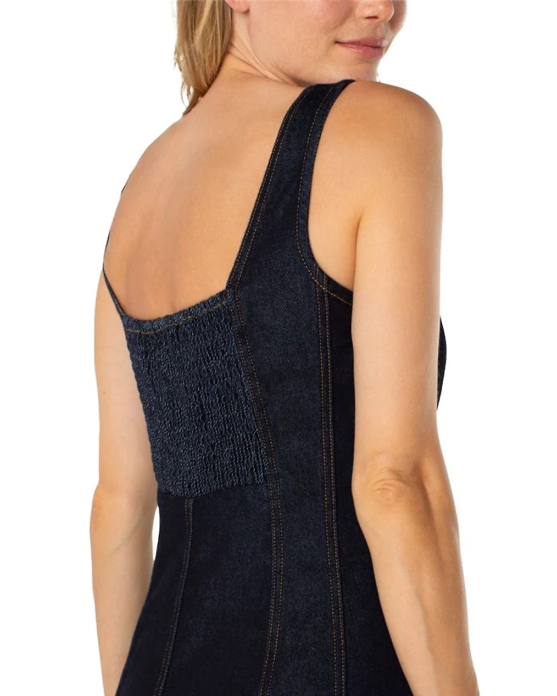 Smocked Back Midi Dress