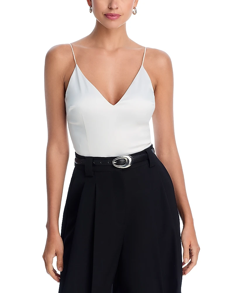 L'Agence Dara Plunge Neck Bodysuit