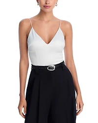 L'Agence Dara Plunge Neck Bodysuit