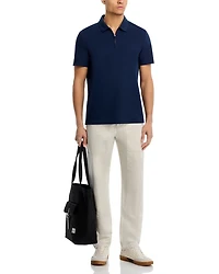 Sleek Pique Zip Polo Shirt