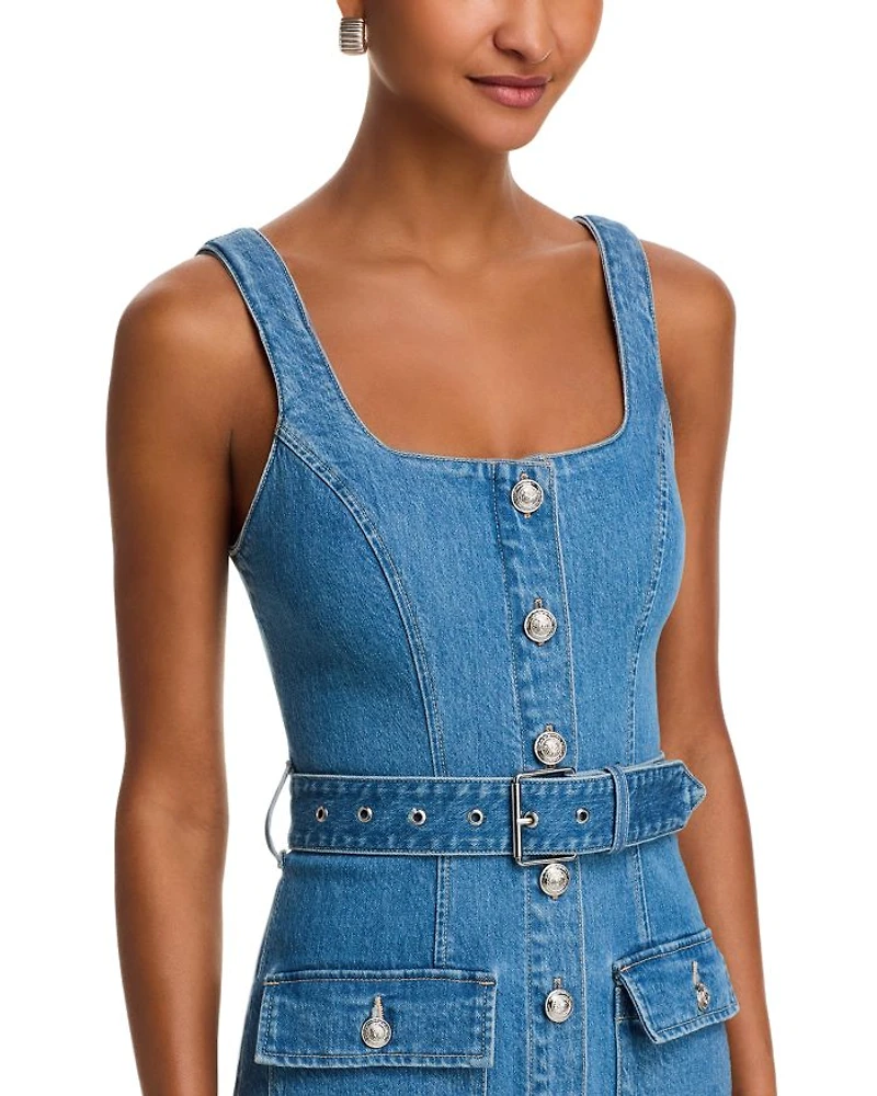 Midy Button Front Tank Dress