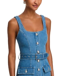 Midy Button Front Tank Dress
