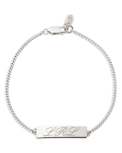 Script Logo Link Bracelet in Sterling Silver