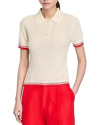 Polo Collar Knit Top