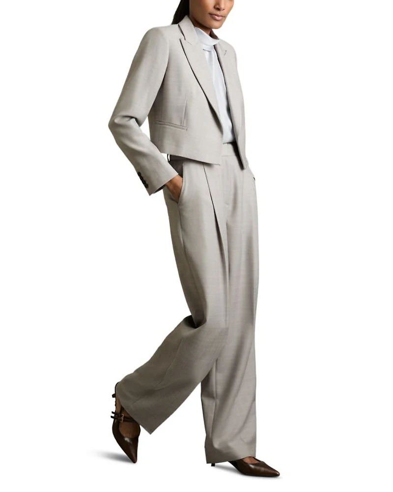 Harper Textured Cropped Blazer