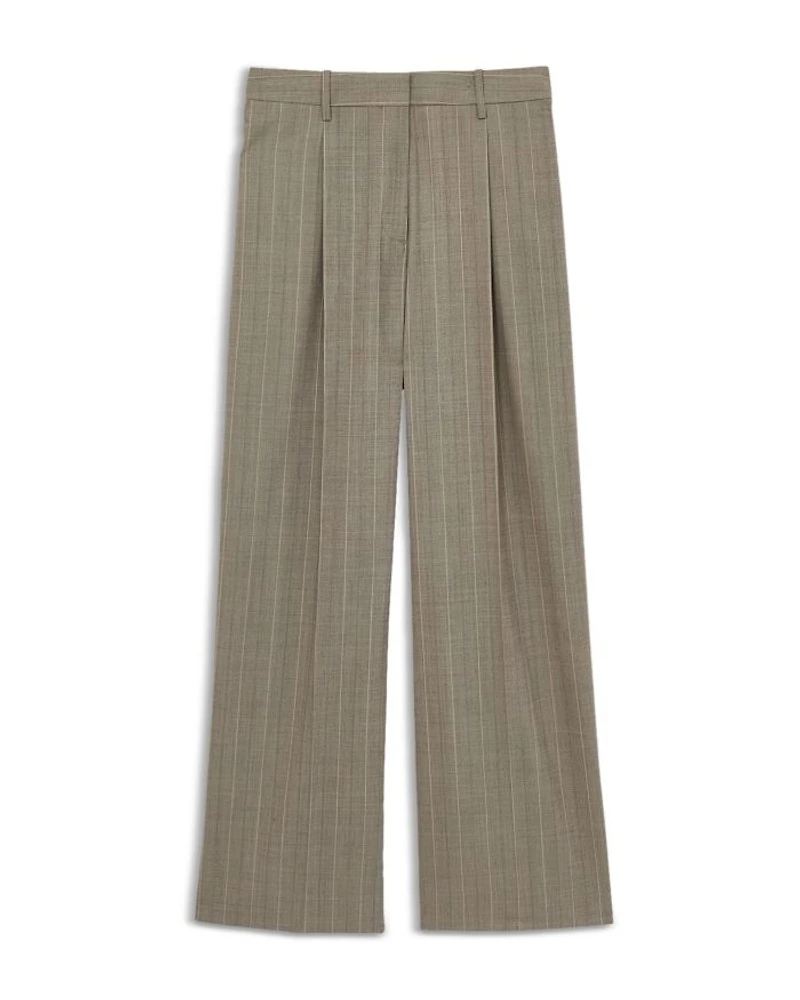 Tallulah Wide Leg Pinstripe Trousers