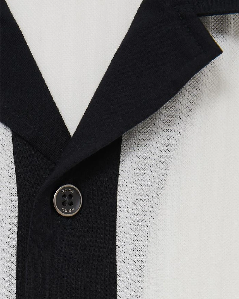 Aster Textured Colorblock Cuban Shirt