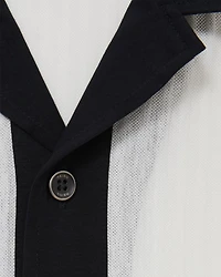 Aster Textured Colorblock Cuban Shirt