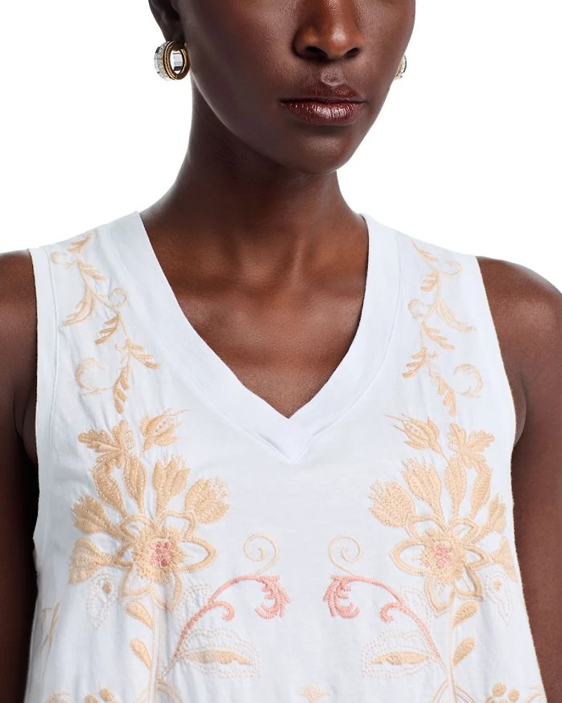 Embroidered Tank Top