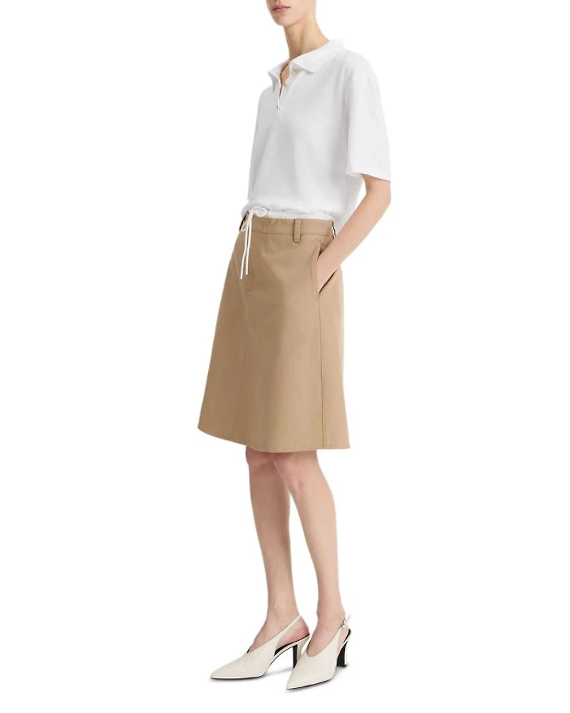 Mid Rise Double Waist Skirt