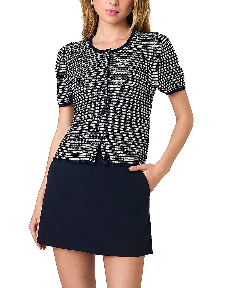 French Connection Zigzag Stripe Knit Cardigan