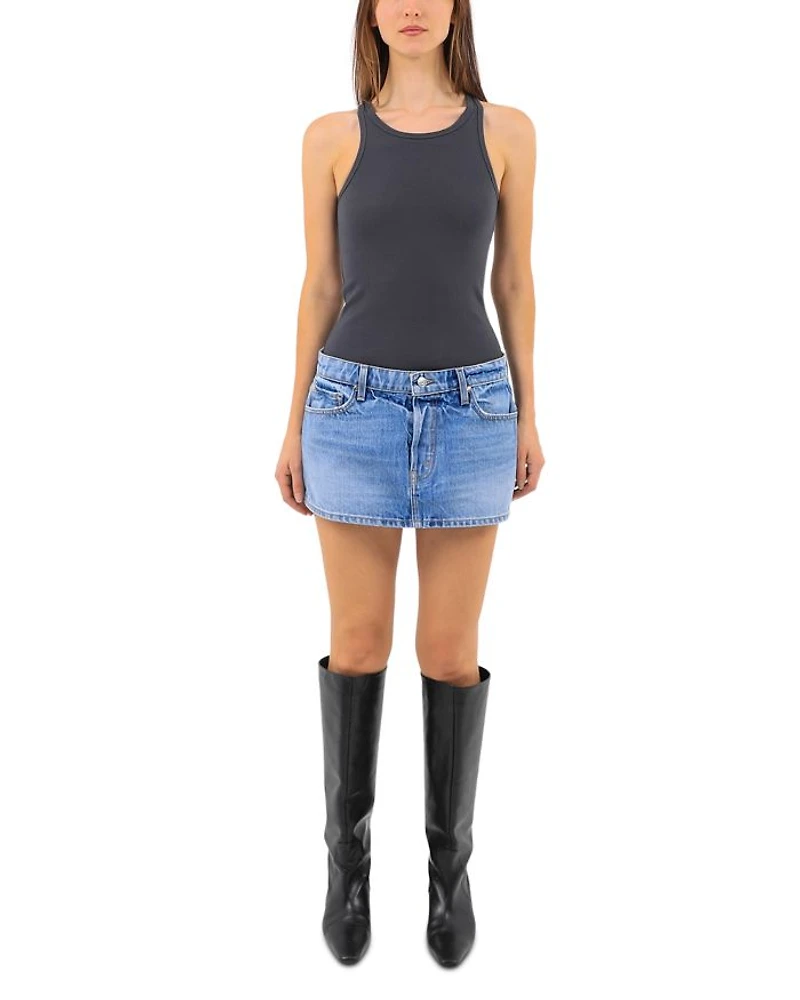 Cherry Denim Mini Skirt
