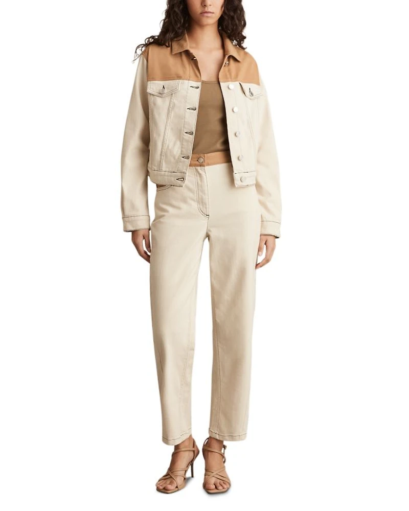 Maddie Twisted Seam Jeans Ecru
