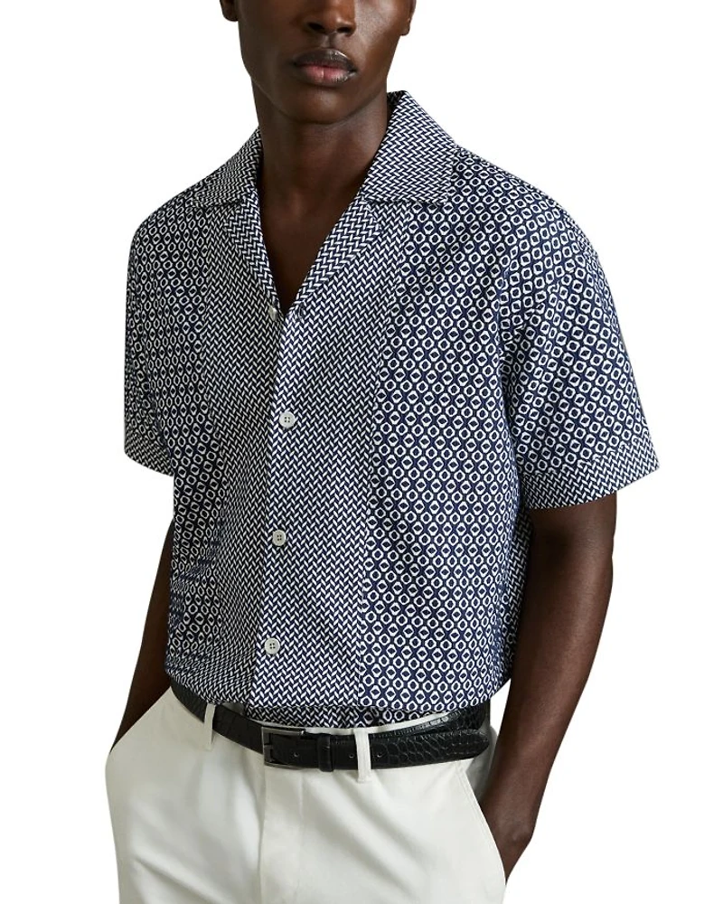 Geo Jacquard Camp Shirt