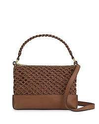 Reiss Blakeley Raffia Crossbody Bag