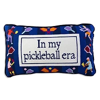 Furbish Studio Pickleball Era Needlepoint Decorative Pillow