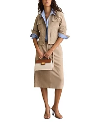 Meagan Drawstring Leather Skirt
