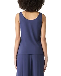 Scoop Neck Slim Fit Silk Tank Top