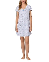 Floral Dainty Cap Short Nightshirt
