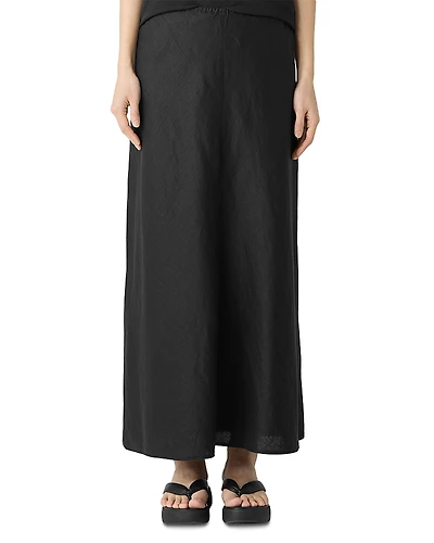 Eileen Fisher Linen A Line Bias Cut Skirt