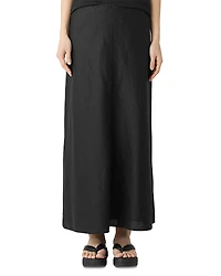 Eileen Fisher Linen A Line Bias Cut Skirt