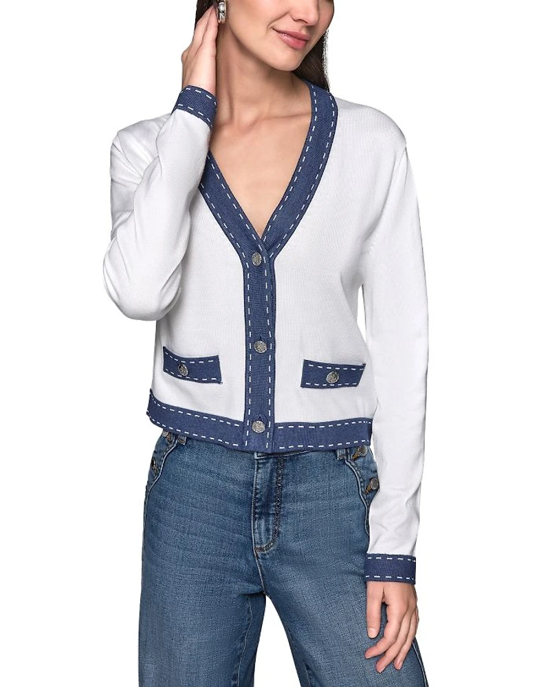Knit V Neck Cardigan