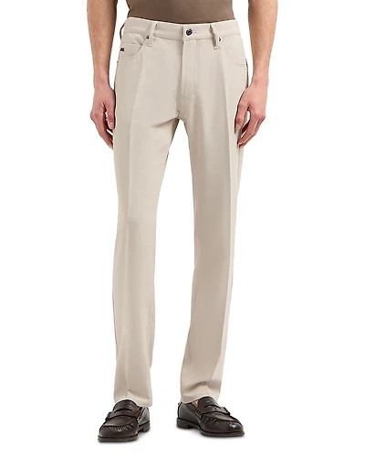 Emporio Armani Regular Fit Stretch Cannette Trousers