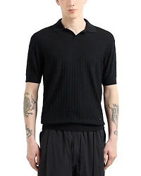 Emporio Armani Virgin Wool Short Sleeve Polo Sweater