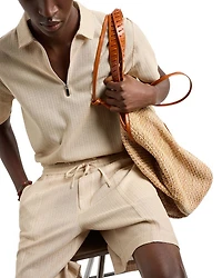 Woven Cotton Drawstring Shorts